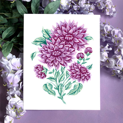 Dahlia Flower Art Print