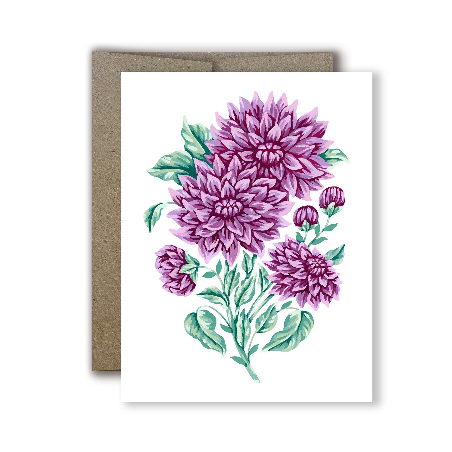 Dahlia Flower Greeting Card
