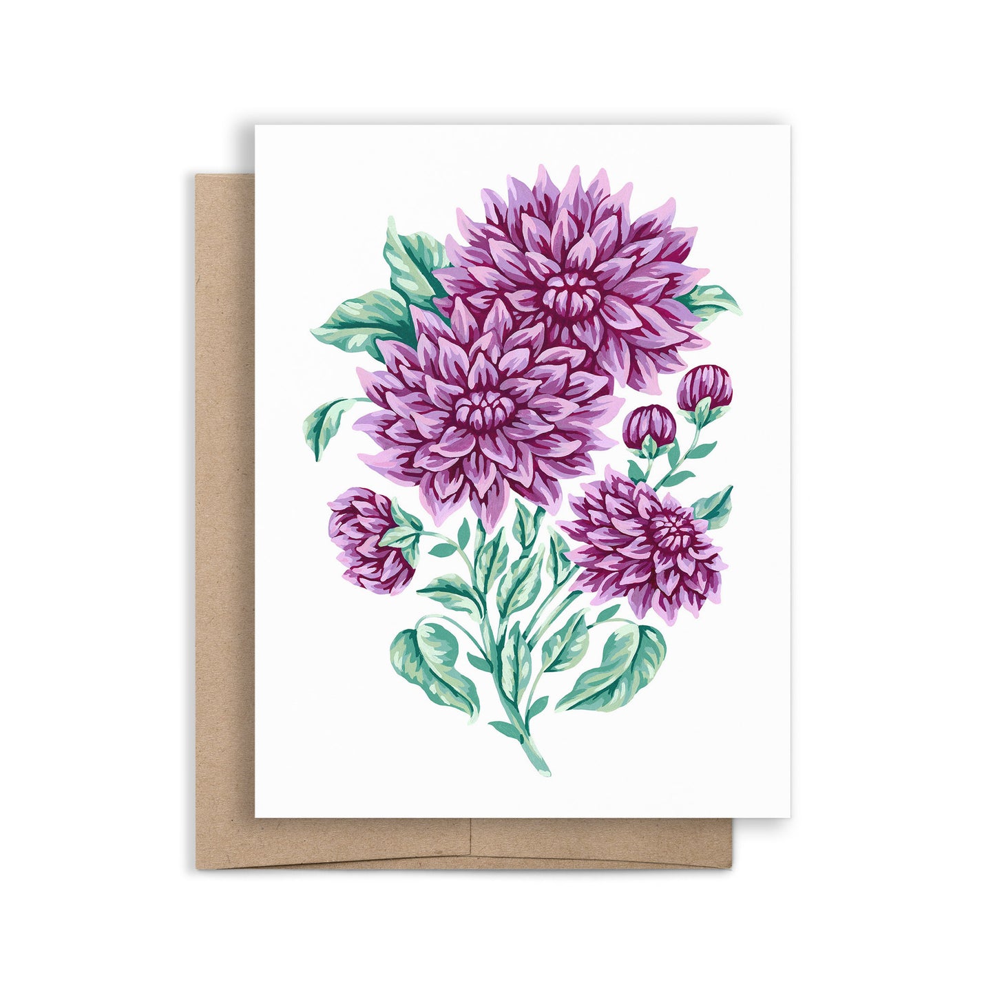 Dahlia Flower Greeting Card