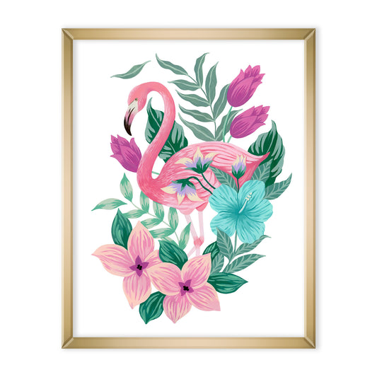 Flamingo Flower Art Print