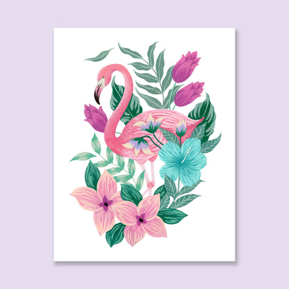Flamingo Flower Art Print
