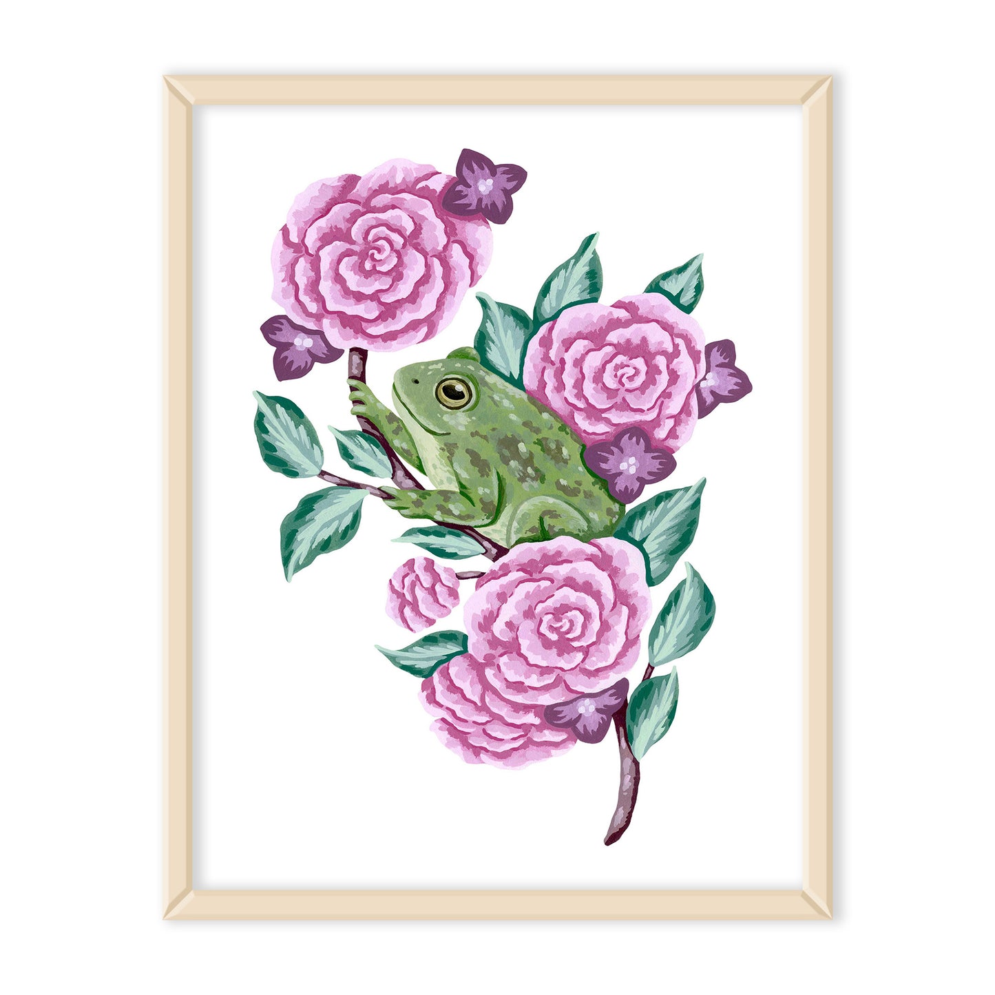 Frog Flower Art Print
