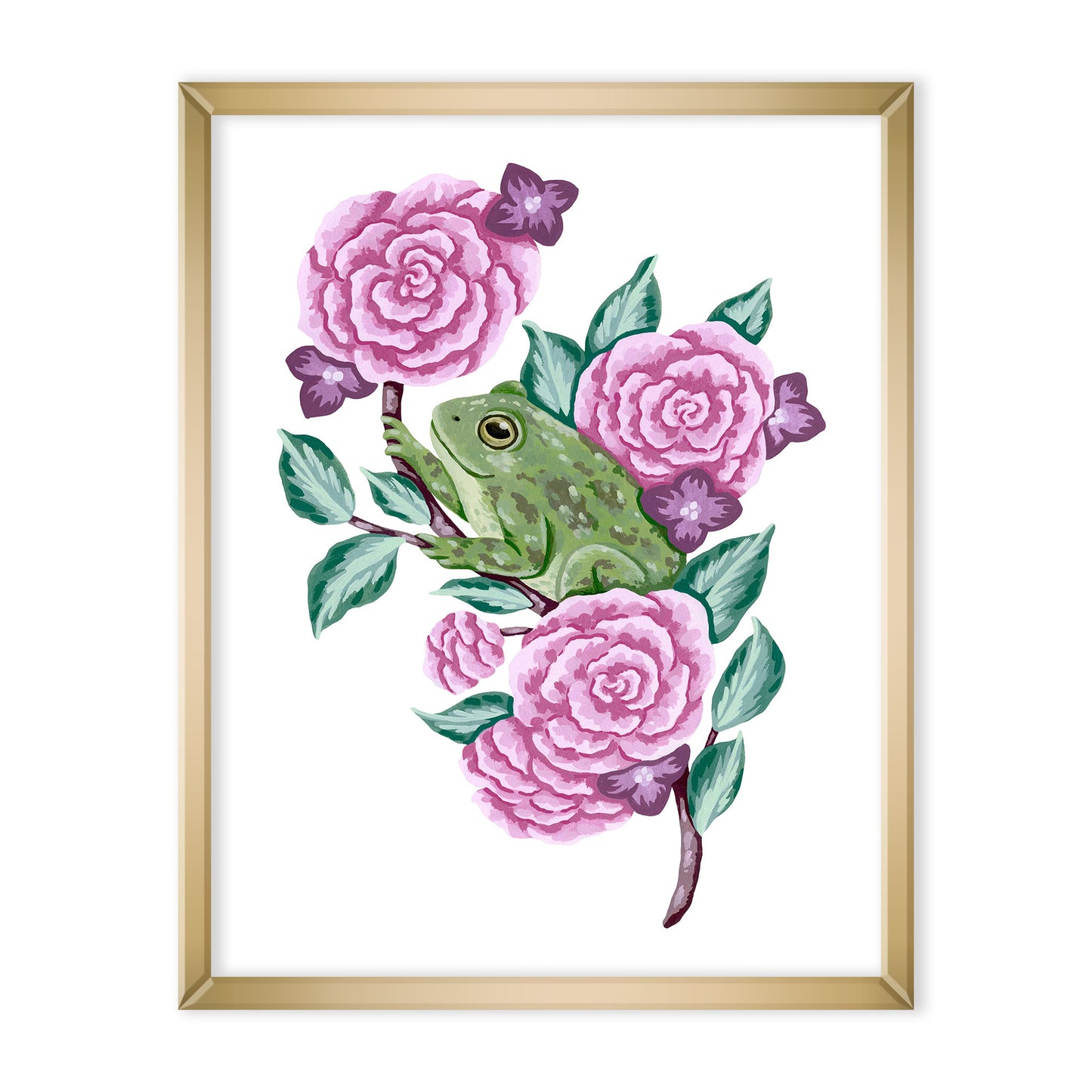 Frog Flower Art Print