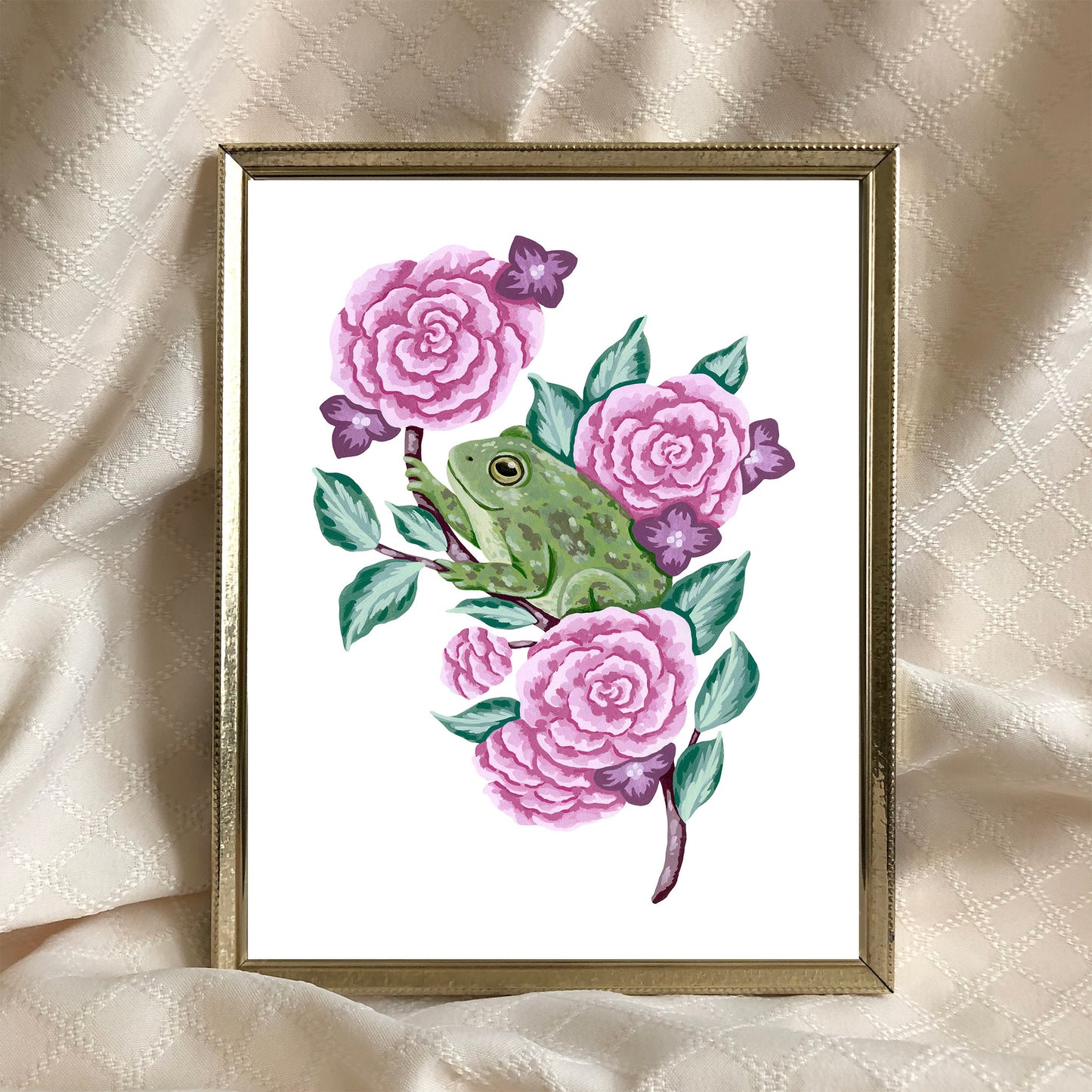 Frog Flower Art Print