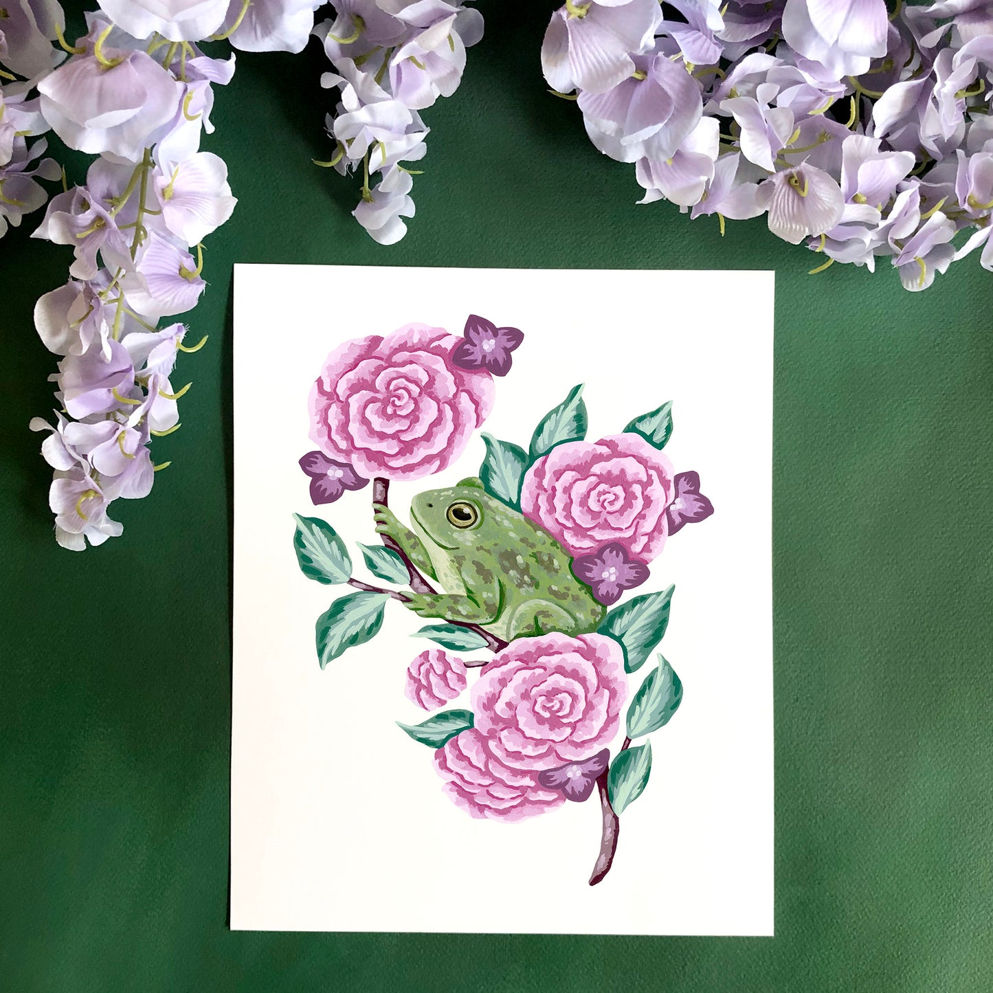 Frog Flower Art Print