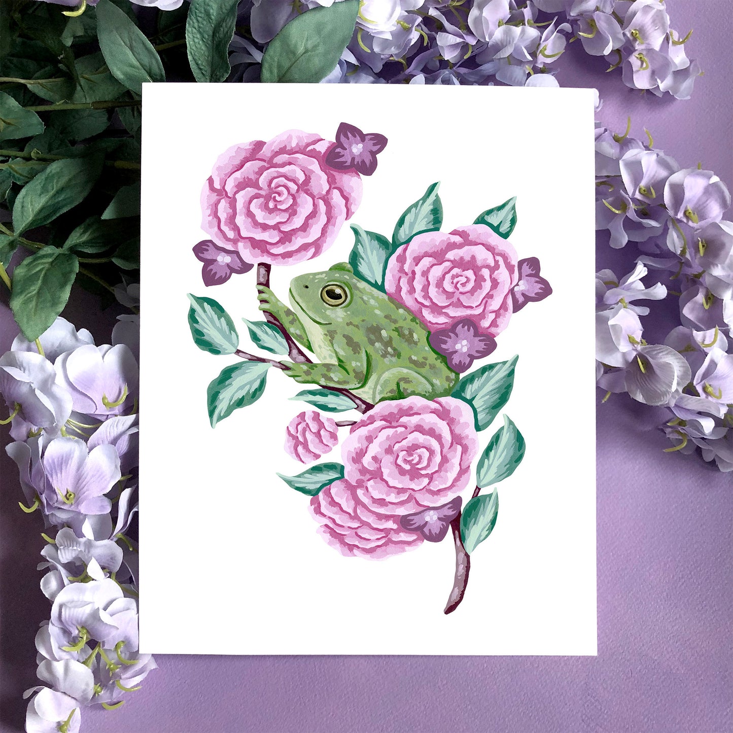 Frog Flower Art Print