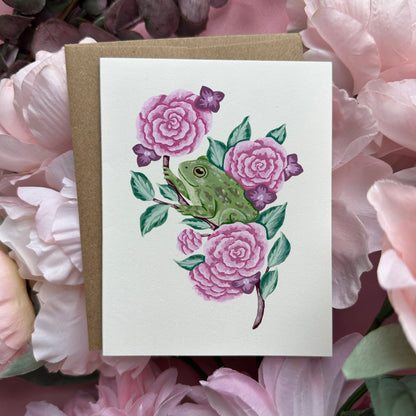 Frog Flower Greeting Card | Mia Whittemore Frog Flower Greeting Card | Mia Whittemore