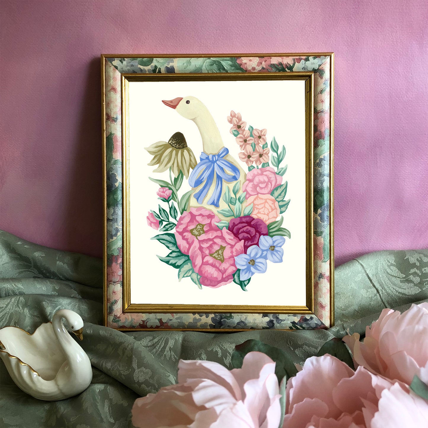Goose Flower Art Print