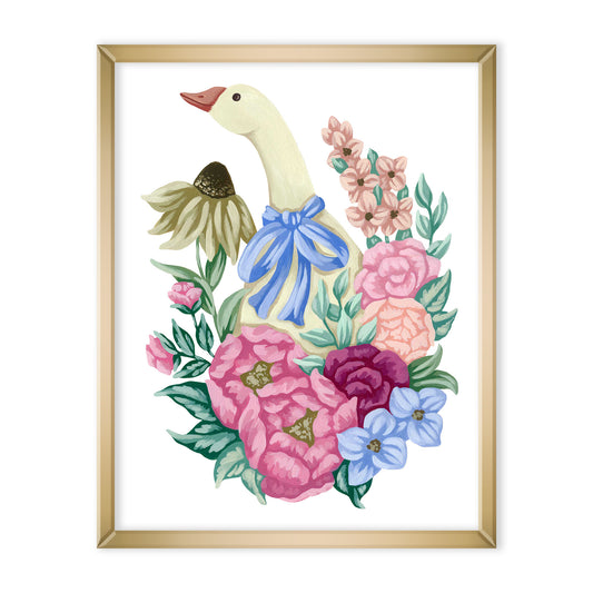 Goose Flower Art Print