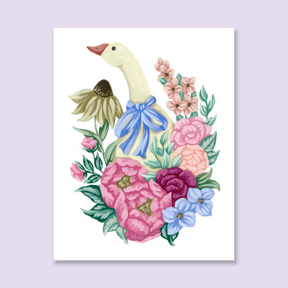 Goose Flower Art Print