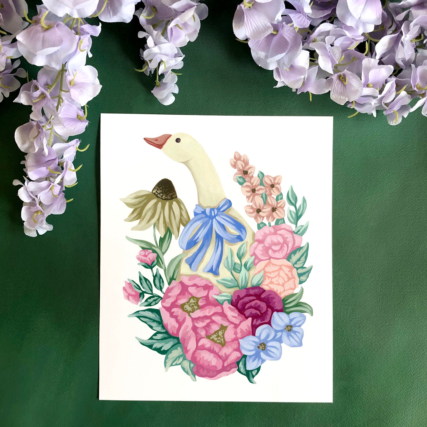 Goose Flower Art Print
