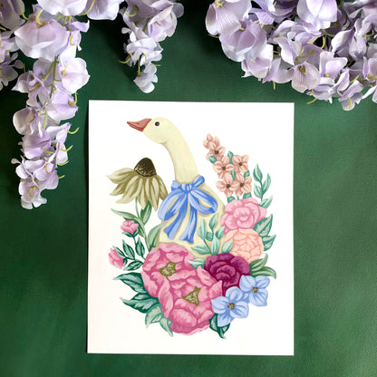 Goose Flower Art Print
