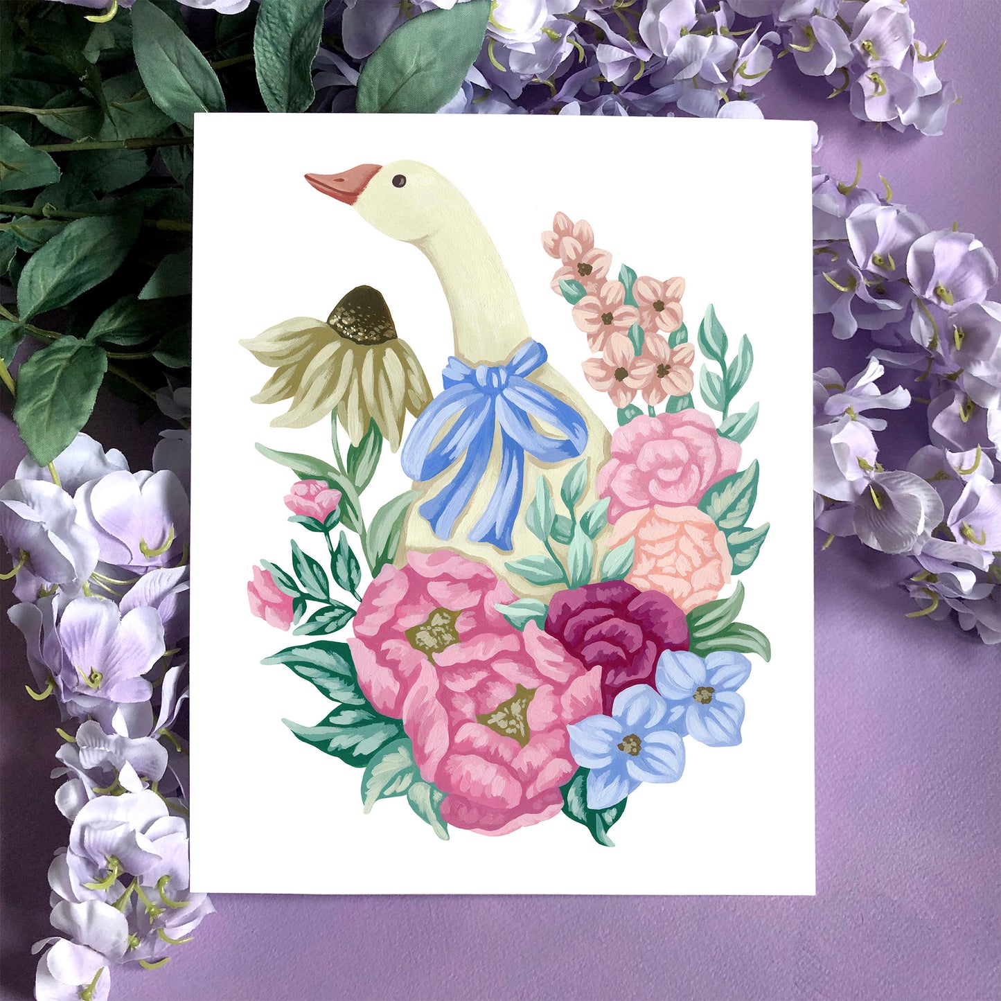 Goose Flower Art Print