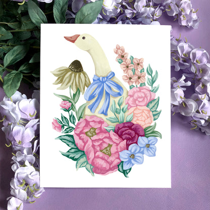 Goose Flower Art Print