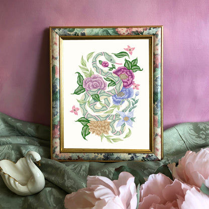 Snake Flower Art Print