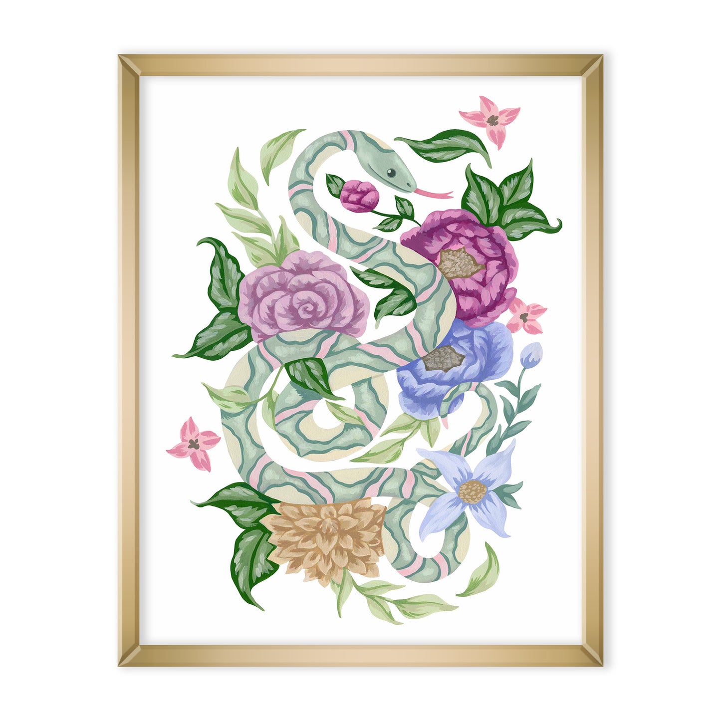 Snake Flower Art Print