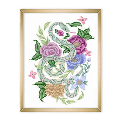 Snake Flower Art Print