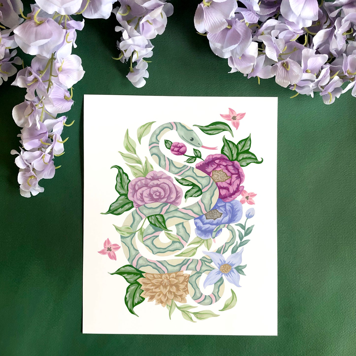 Snake Flower Art Print