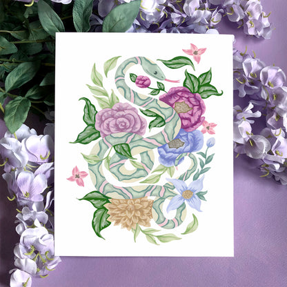 Snake Flower Art Print