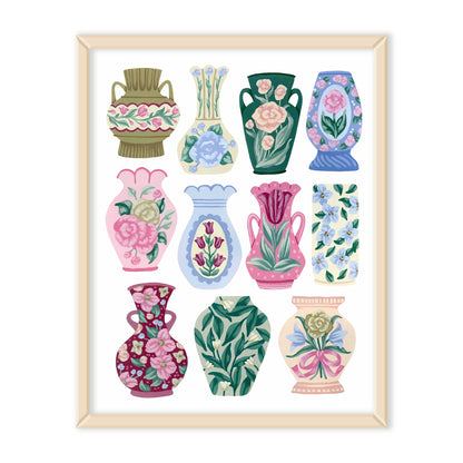 Colorful Vase Collection Art Print