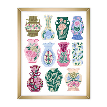 Colorful Vase Collection Art Print