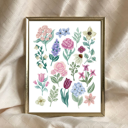 Flower Collection Art Print