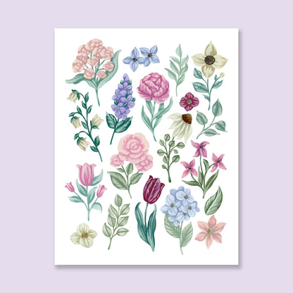 Flower Collection Art Print