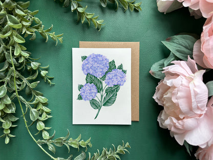 Hydrangea Art Greeting Card