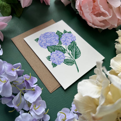 Hydrangea Art Greeting Card