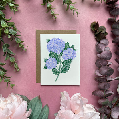 Hydrangea Art Greeting Card