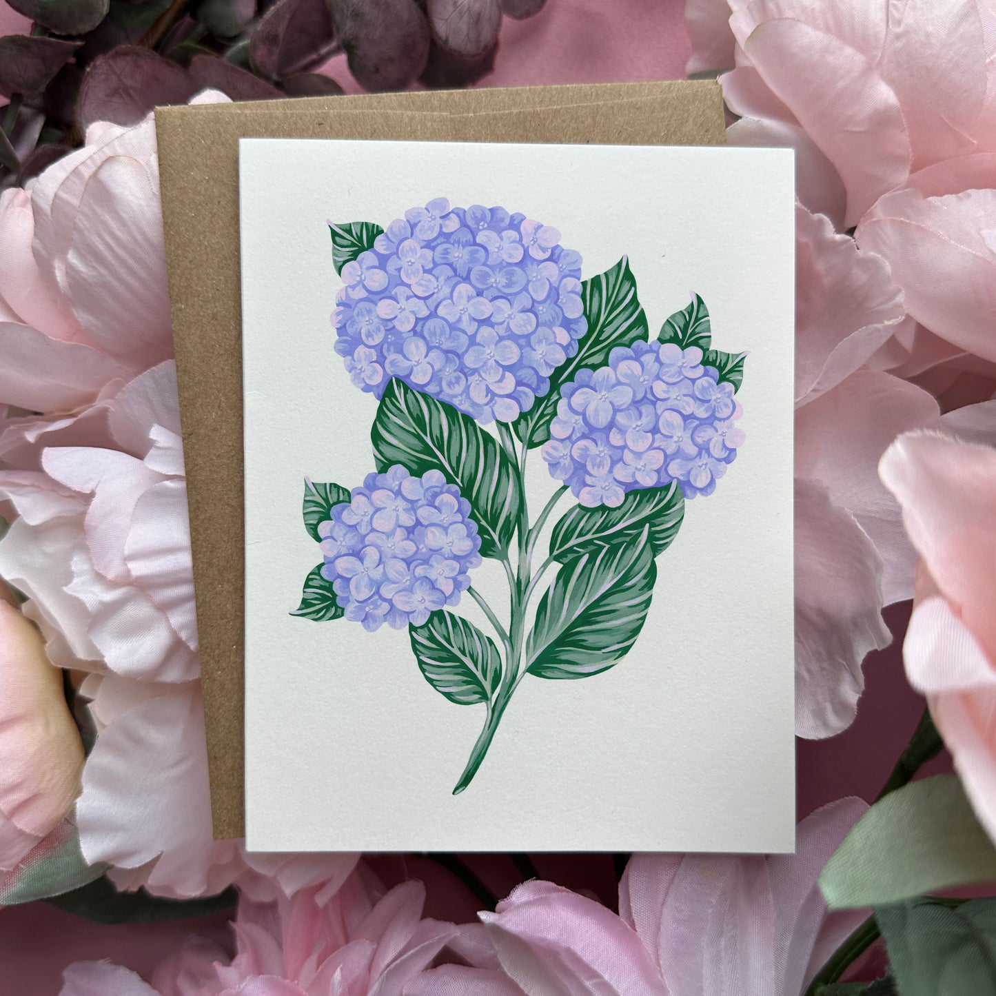 Hydrangea Art Greeting Card