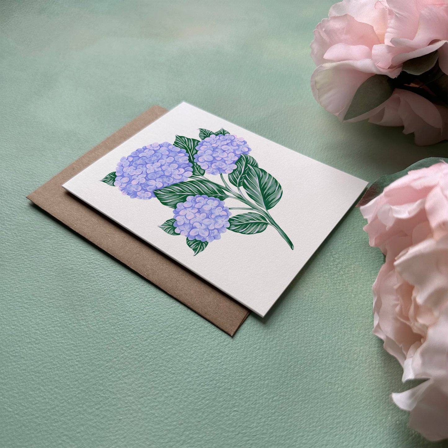 Hydrangea Art Greeting Card