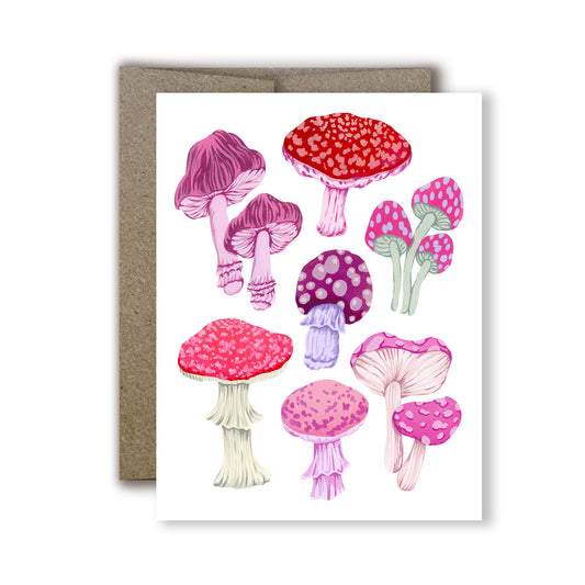 Mia Whittemore Mushroom Art Greeting Card