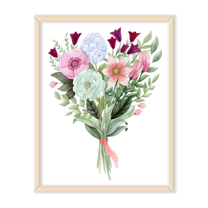Pastel Flower Bouquet Art Print