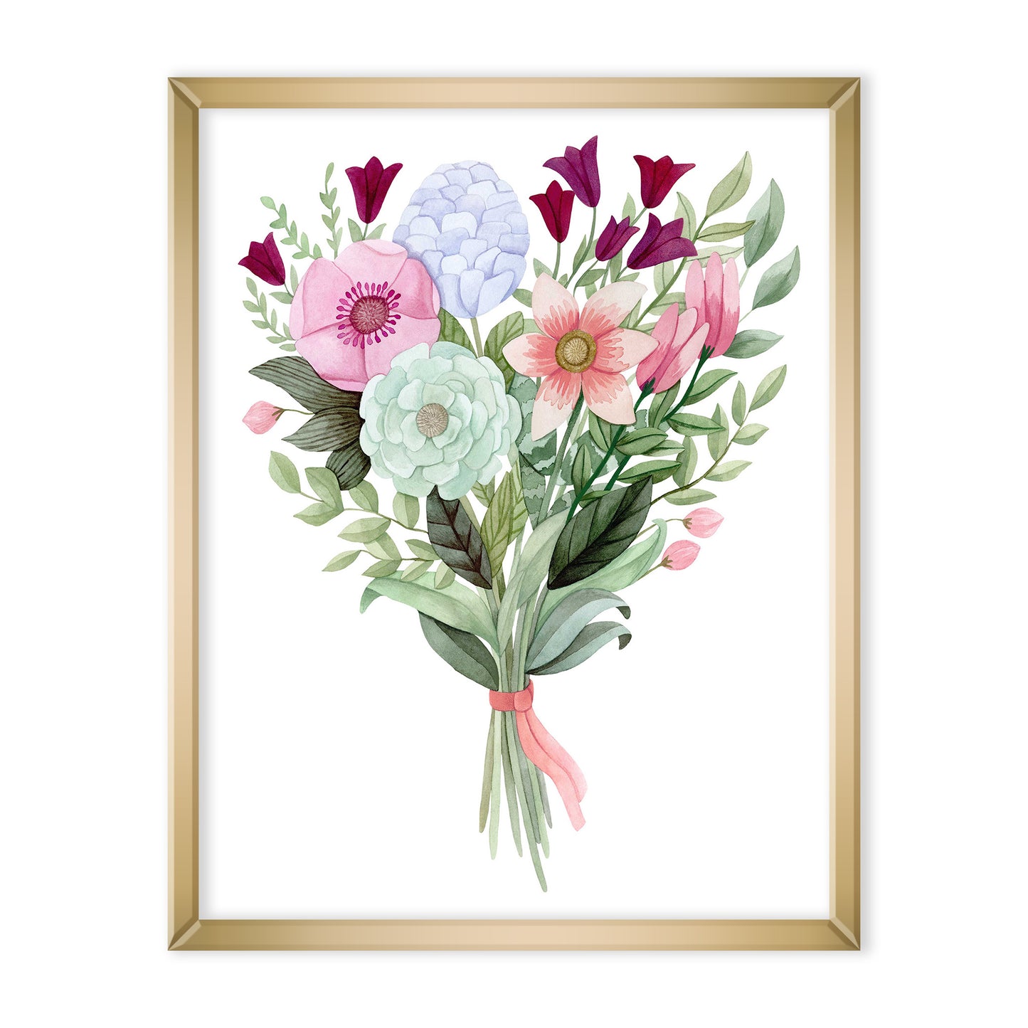 Pastel Flower Bouquet Art Print