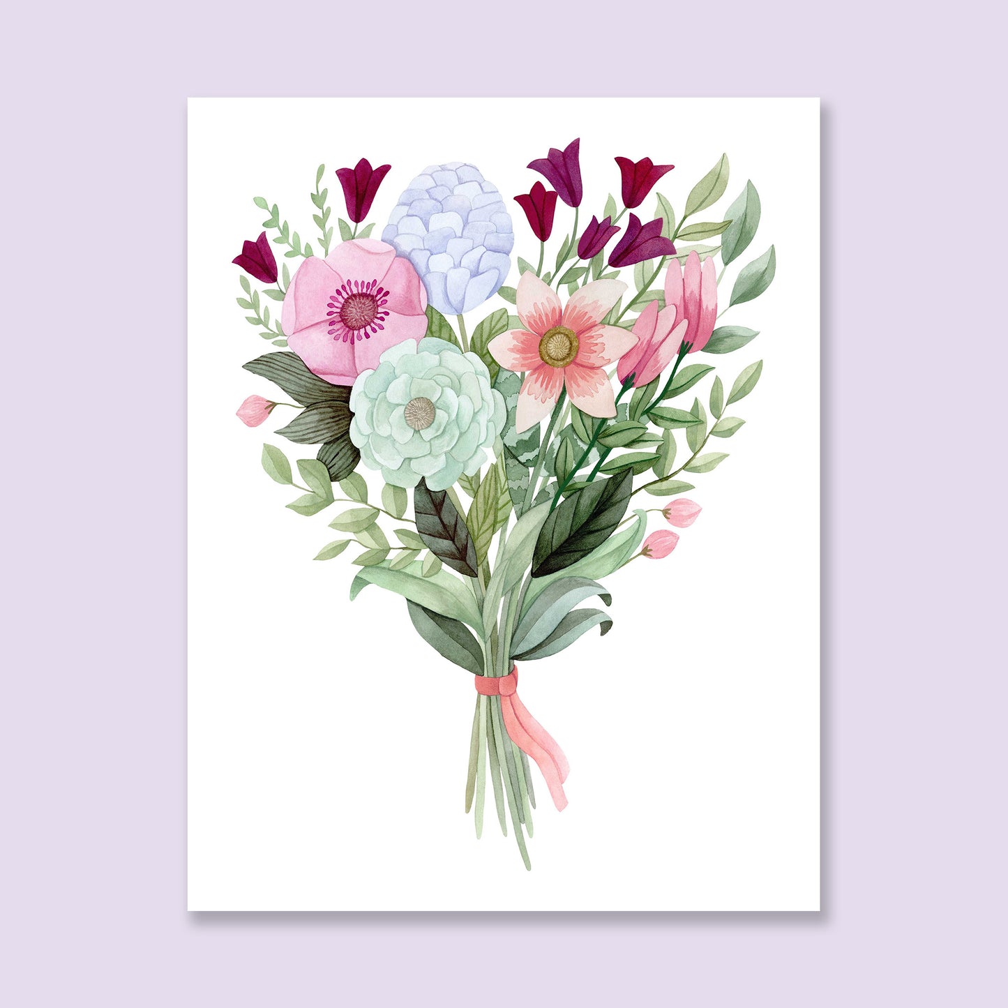 Pastel Flower Bouquet Art Print