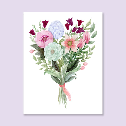 Pastel Flower Bouquet Art Print
