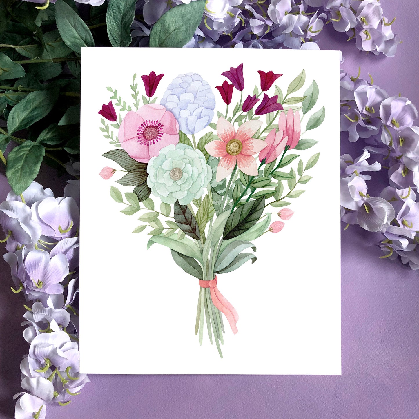 Pastel Flower Bouquet Art Print