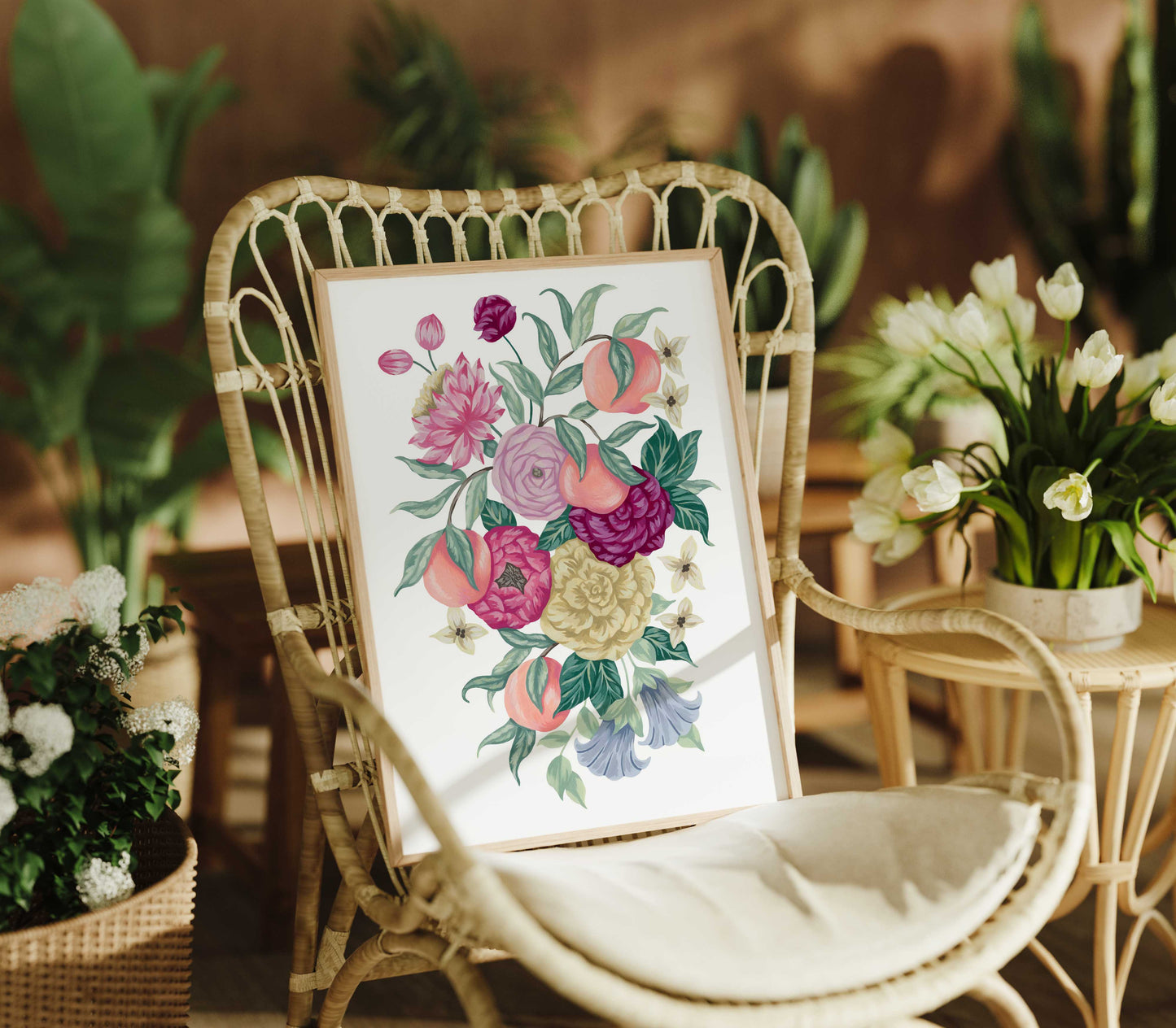 Mia_Whittemore_Peach_Floral_Chair