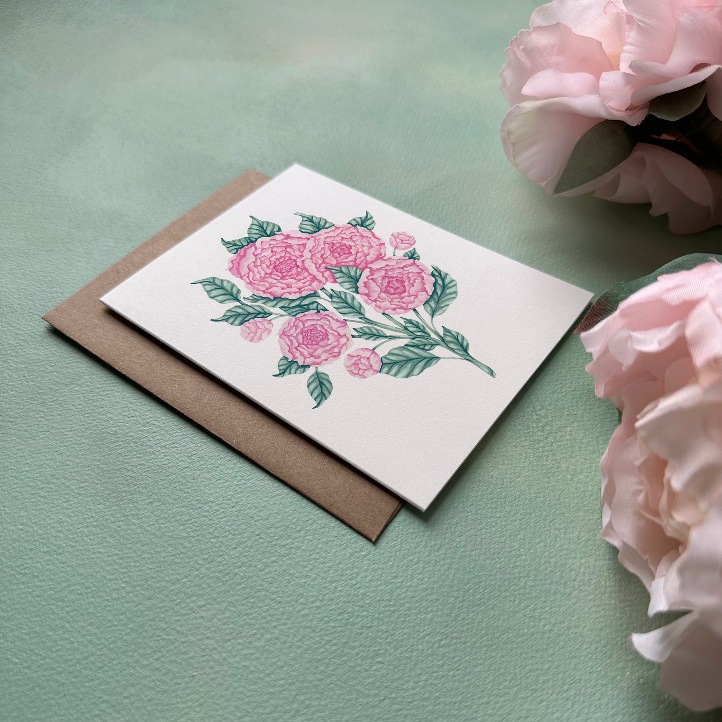 Peony Greeting Card