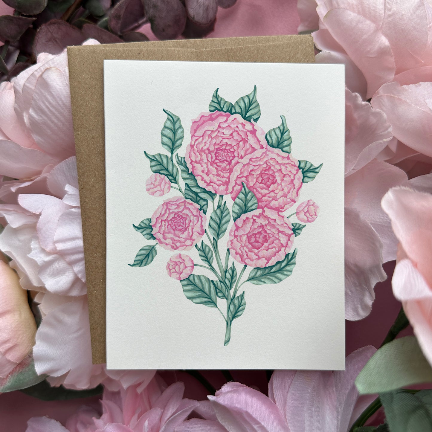 Peony Greeting Card