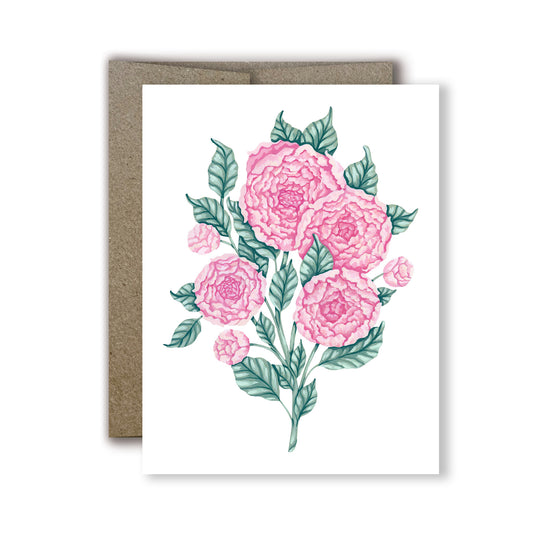 Mia Whittemore Peony Art Greeting Card