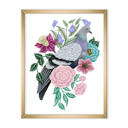 Mia Whittemore Pigeon Flower Art Print