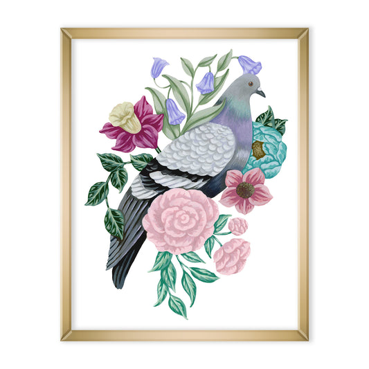 Mia Whittemore Pigeon Flower Art Print