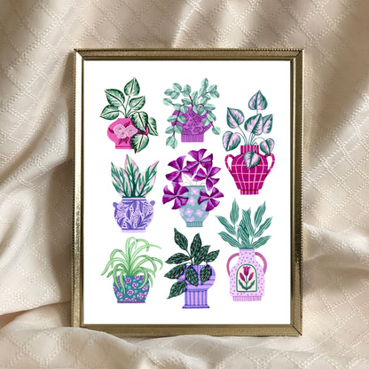 Violet Vase Collection Art Print