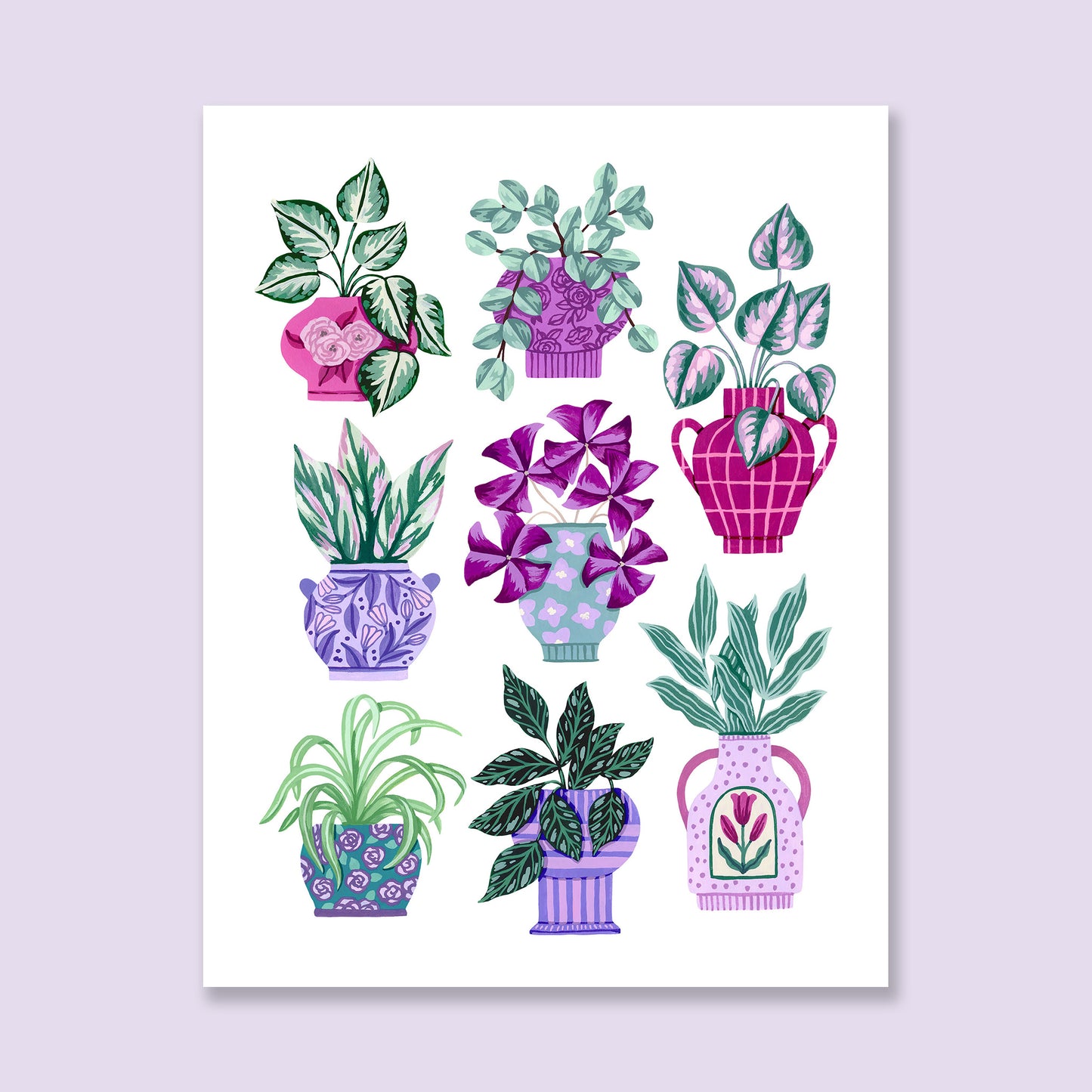 Violet Vase Collection Art Print