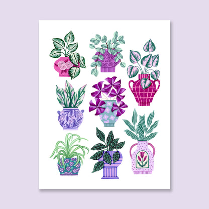 Violet Vase Collection Art Print