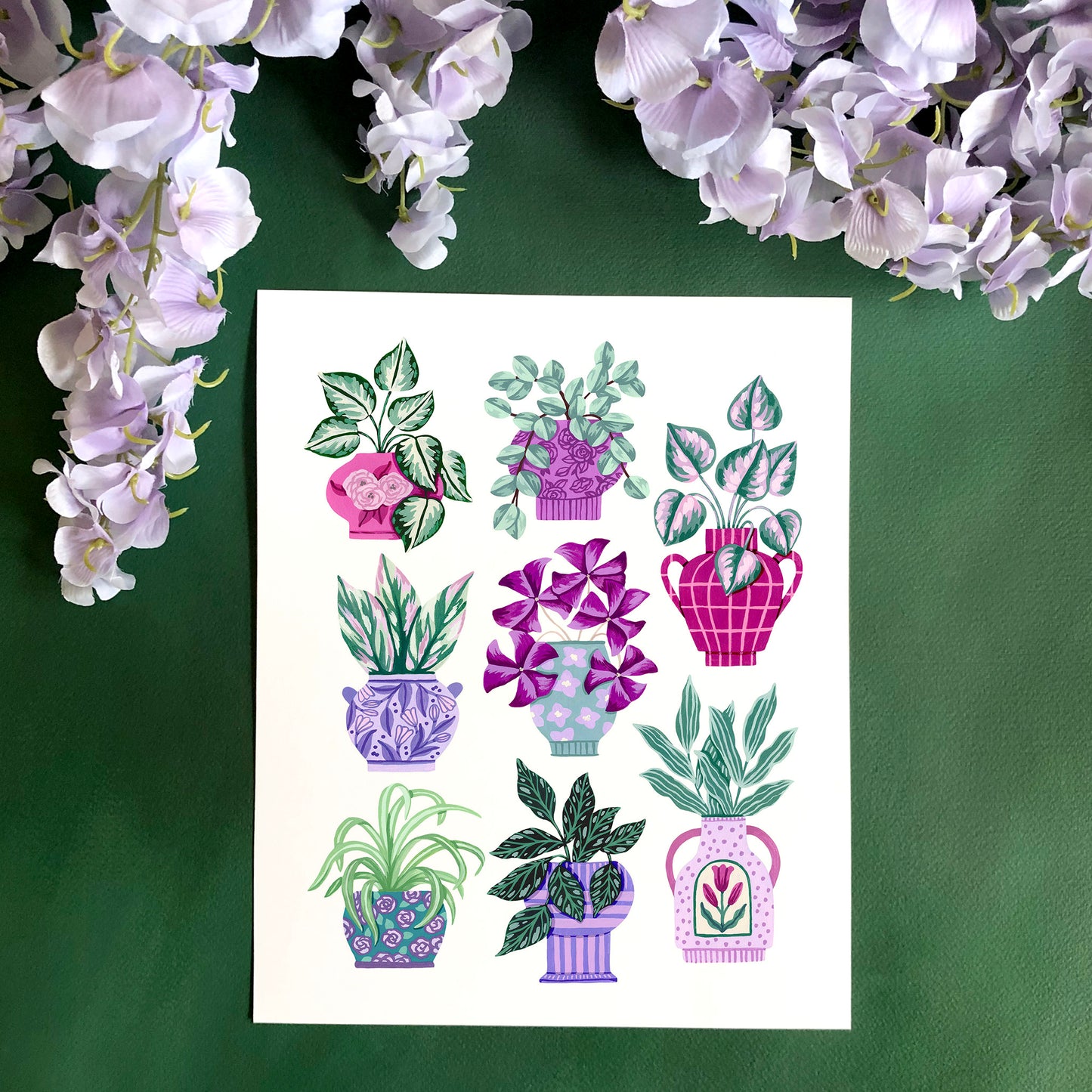 Violet Vase Collection Art Print