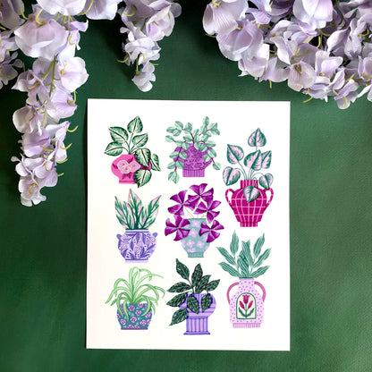 Violet Vase Collection Art Print
