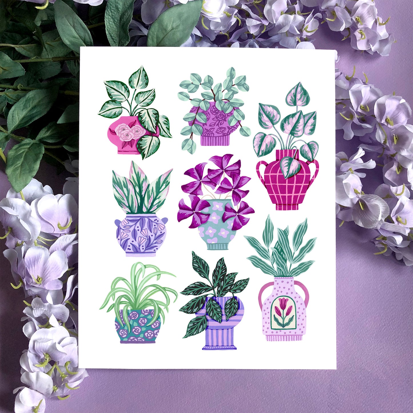 Violet Vase Collection Art Print